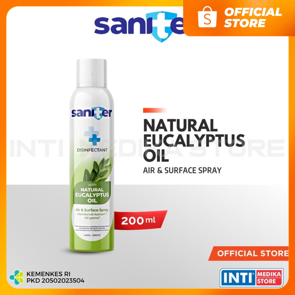 SANITER - Disinfektan Spray Eucalyptus | Aerosol Eucalyptus Oil 200ml