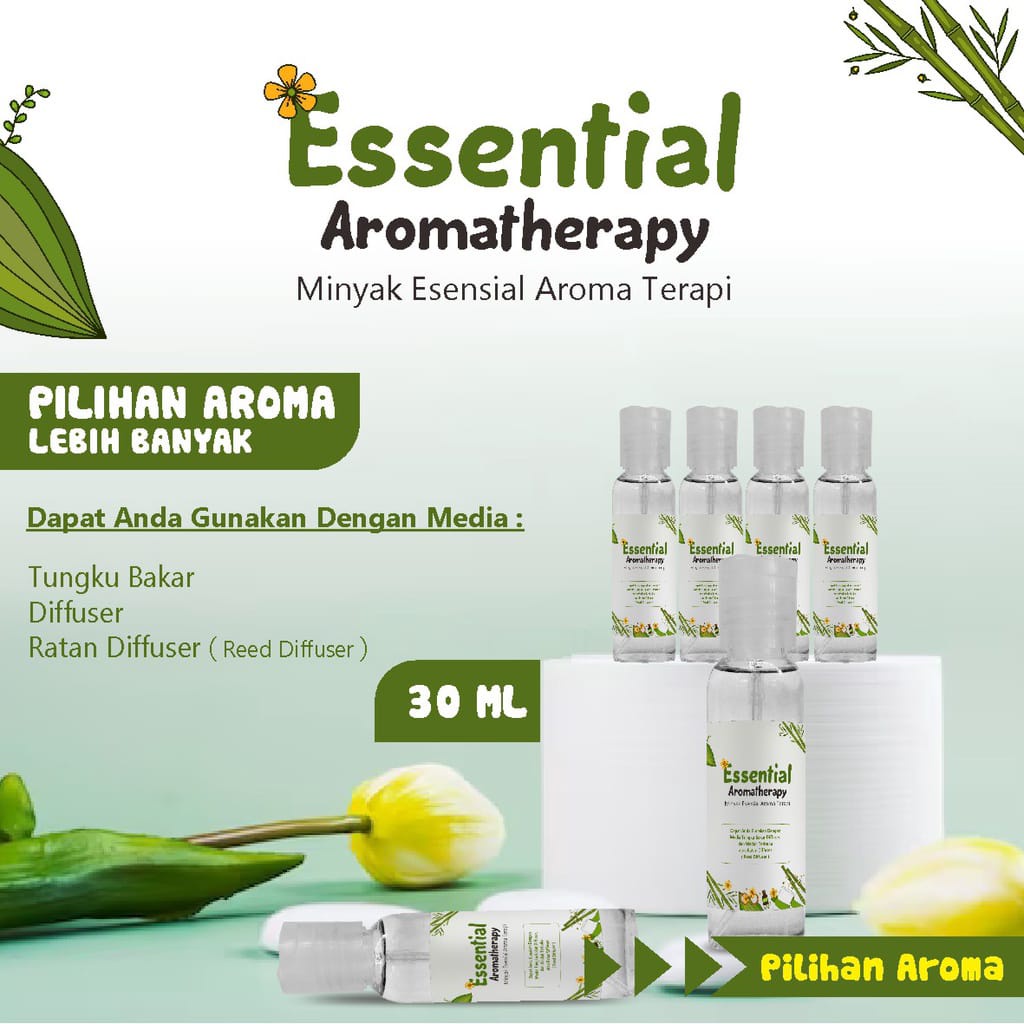 Essential Oil Aroma Body&amp;Bath Alami Terapi Ruangan Pengharum Diffuser Kemasan 30ml