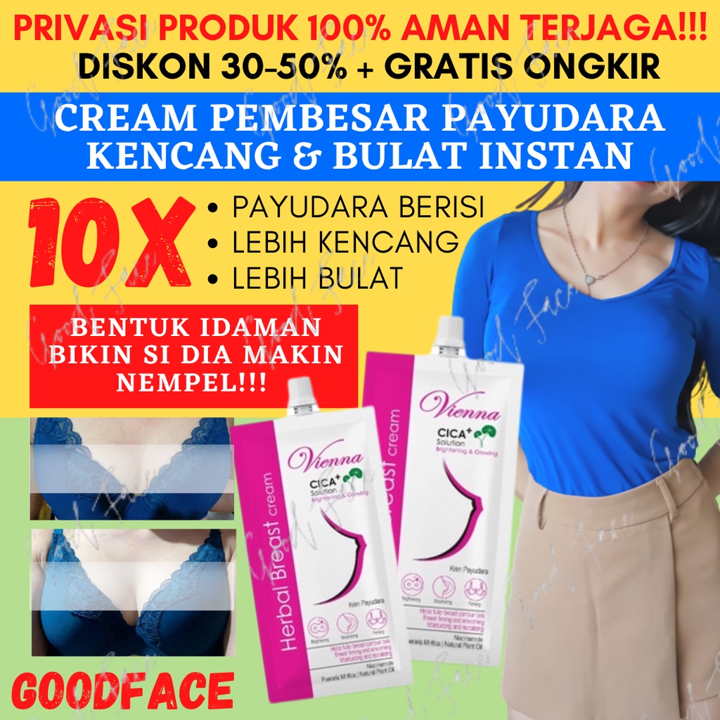 PEMBESAR PAYUDARA VIENNA HERBAL BREAST CREAM 30ML SACHET BPOM