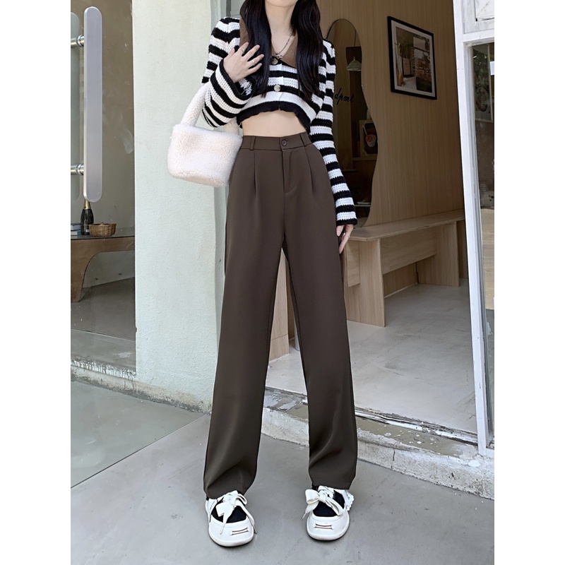 cokalt new kekinian highwaist celana bahan wanita cewek kulot