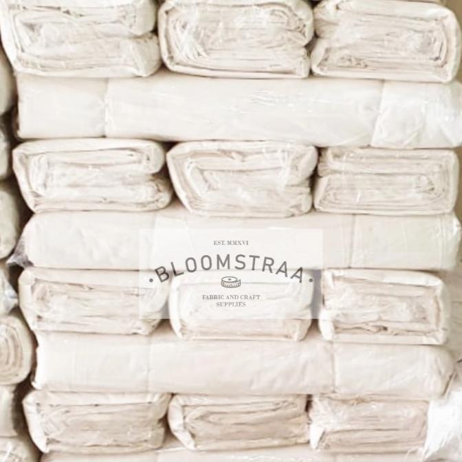 HRG DISKON Kain blacu tebal Roll putih bahan blacu tebel rapat grey katun mori