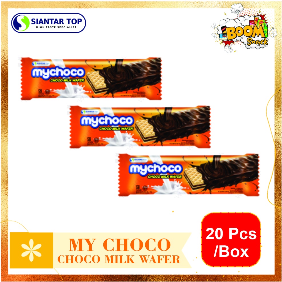 My Choco Wafer Choco Milk Siantar Top isi 20pcs