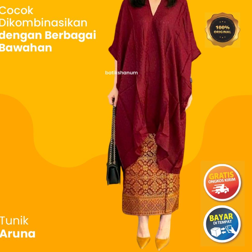 STOK TERBATAS TUNIK ARUNA / TUNIK BATIK / TUNIK VISCOS WARNA (HANYA ATASAN SAJA)
