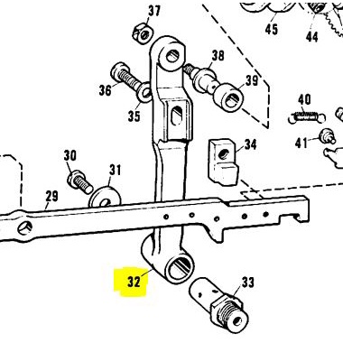 Cutter Connecting Lever 141462-001 Mesin Jahit Lubang Kancing Brother B-814