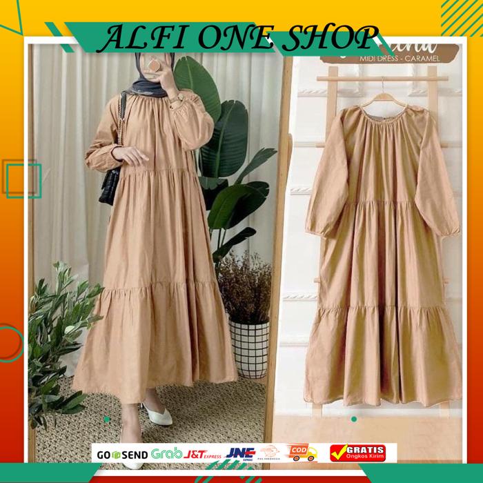 SABRINA MIDI DRESS TUNIK JUMBO BEST QUALITY