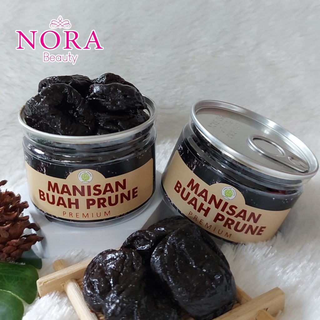 

Manisan Buah Prune Plune Hitam (Prune Seedless) Kemasan CAN Premium //murah