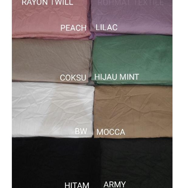 REKOMENDASI KAIN RAYON TWILL KILOAN PREMIUM ( bahan lembut adem tidak mudah sobek )
