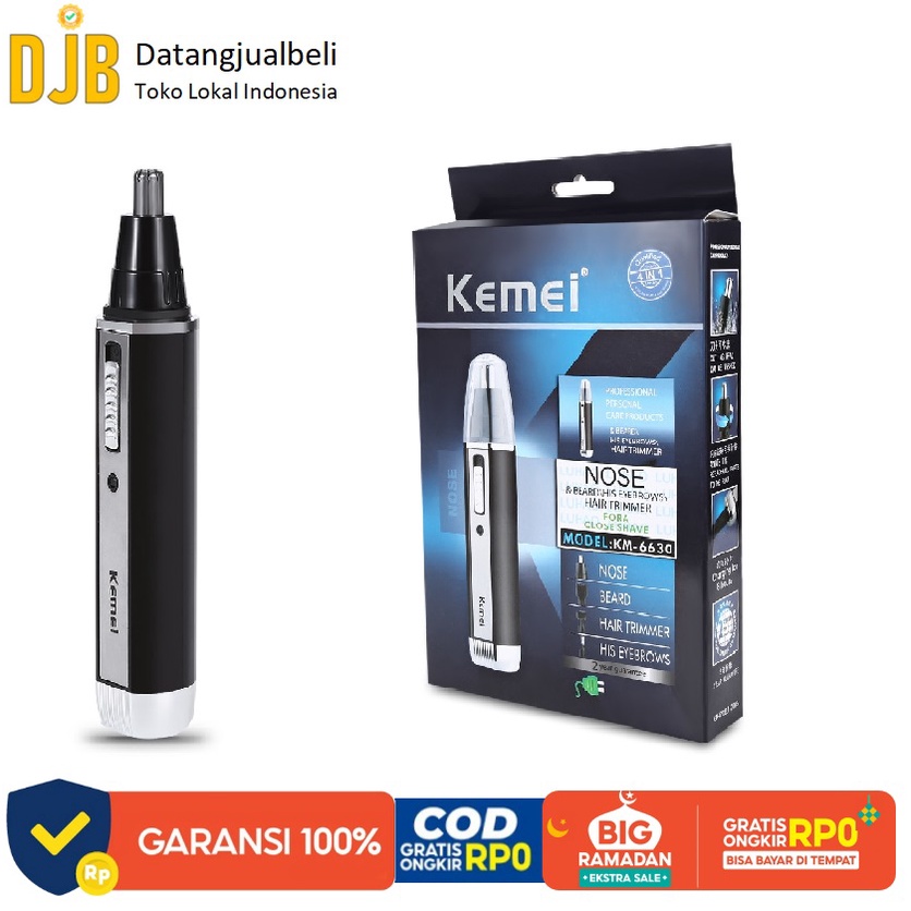 Alat Cukur Elektrik 4 in 1 Nose Ear Eyebrow Trimmer - KM-6630