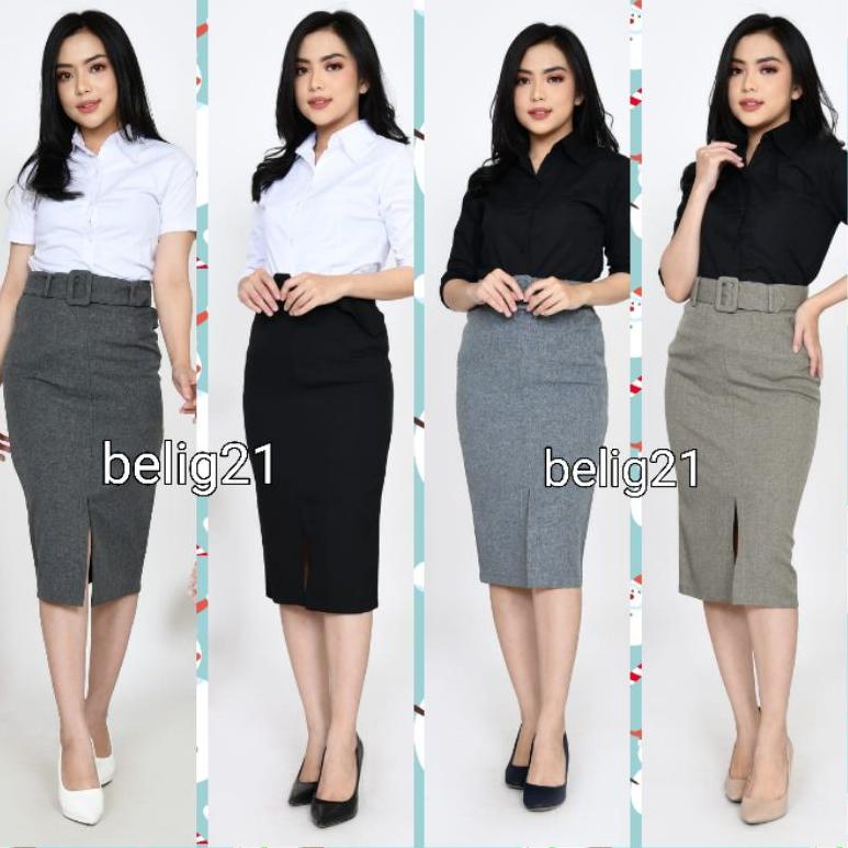 SALE TERBATAS Rok Kerja Span Pendek 7 8 Androk Sepan Kantor Rok Span Rok Pendek wanita Rok Span Hita