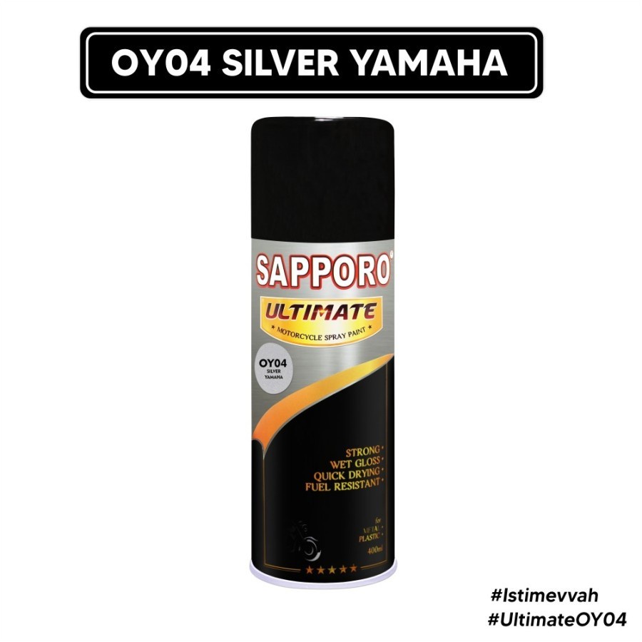 SAPPORO ULTIMATE ** OY04 SILVER YAMAHA Perak Metalik Cat Semprot Paint