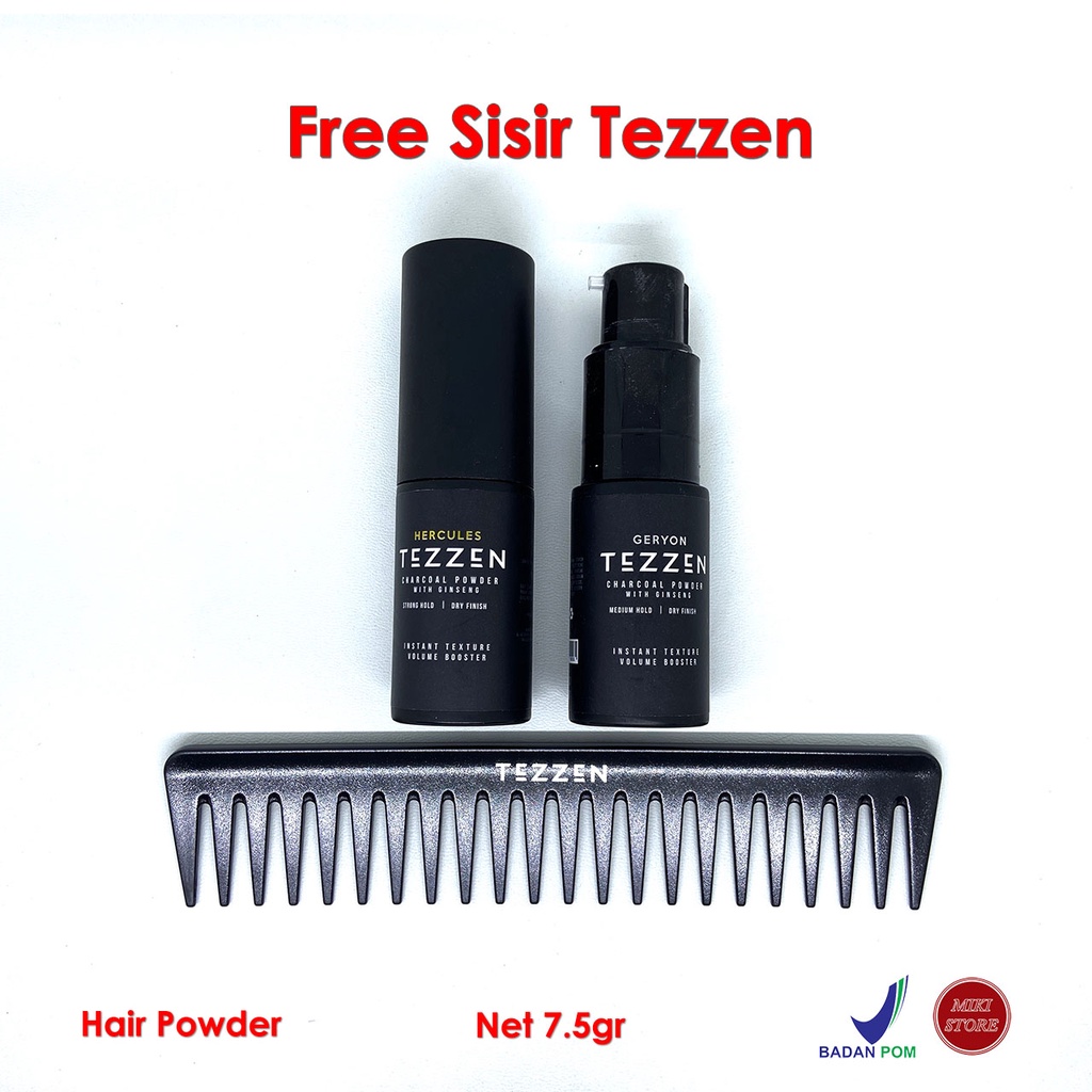 Tezzen Geryon Hercules Charcoal Hair Powder Rambut Pria Spray BPOM
