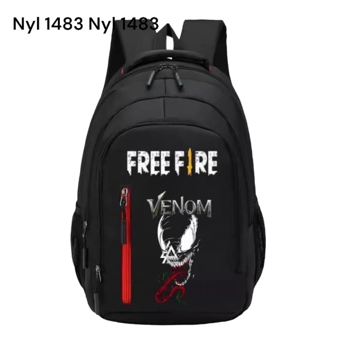 Tas Ransel Anak Sekolah laki-laki Sd Smp Karakter Gaming Free Fire Venom Bisa Bayar Ditempat ( COD )