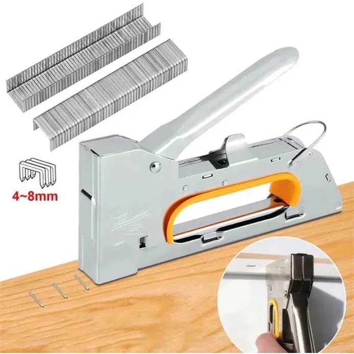 Stapler Tembak Cekrekan Hekter Gun Tacker - Staples Sofa, Staples Jok, Stepler Jok Motor - Staples Steples Gun Tembak Jok Kulit Motor Gun Tacker 4-6-8mm