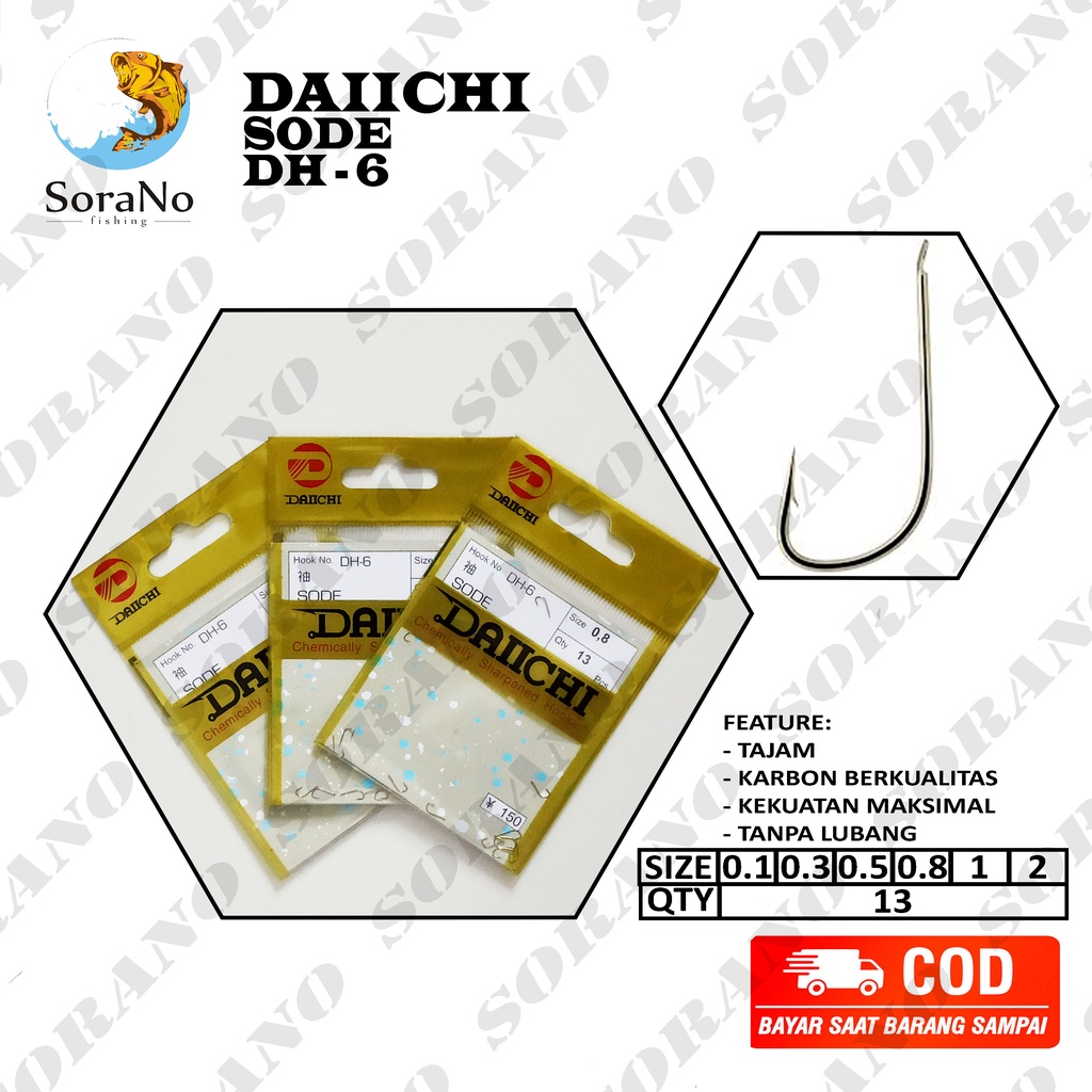 KAIL PANCING WADER UCENG MICRO FISHING DAIICHI DH-6 SODE UKURAN  0,1  0,3  0,5  0,8  1  2