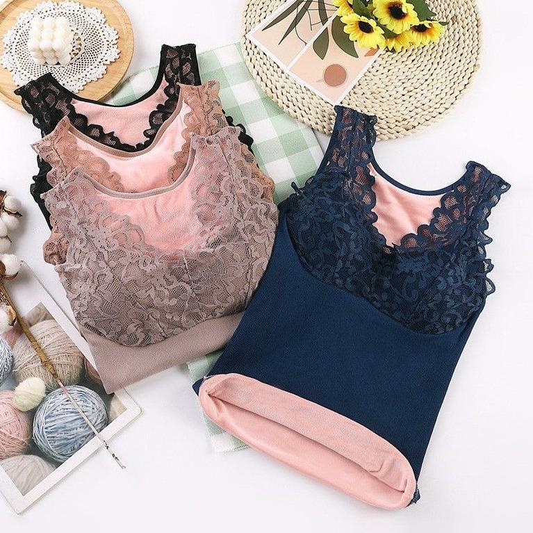 SALE TERBATAS Tank top wanita | Tanktop renda / Tank Top Bra Renda | Tangtop | top Dengan Busa