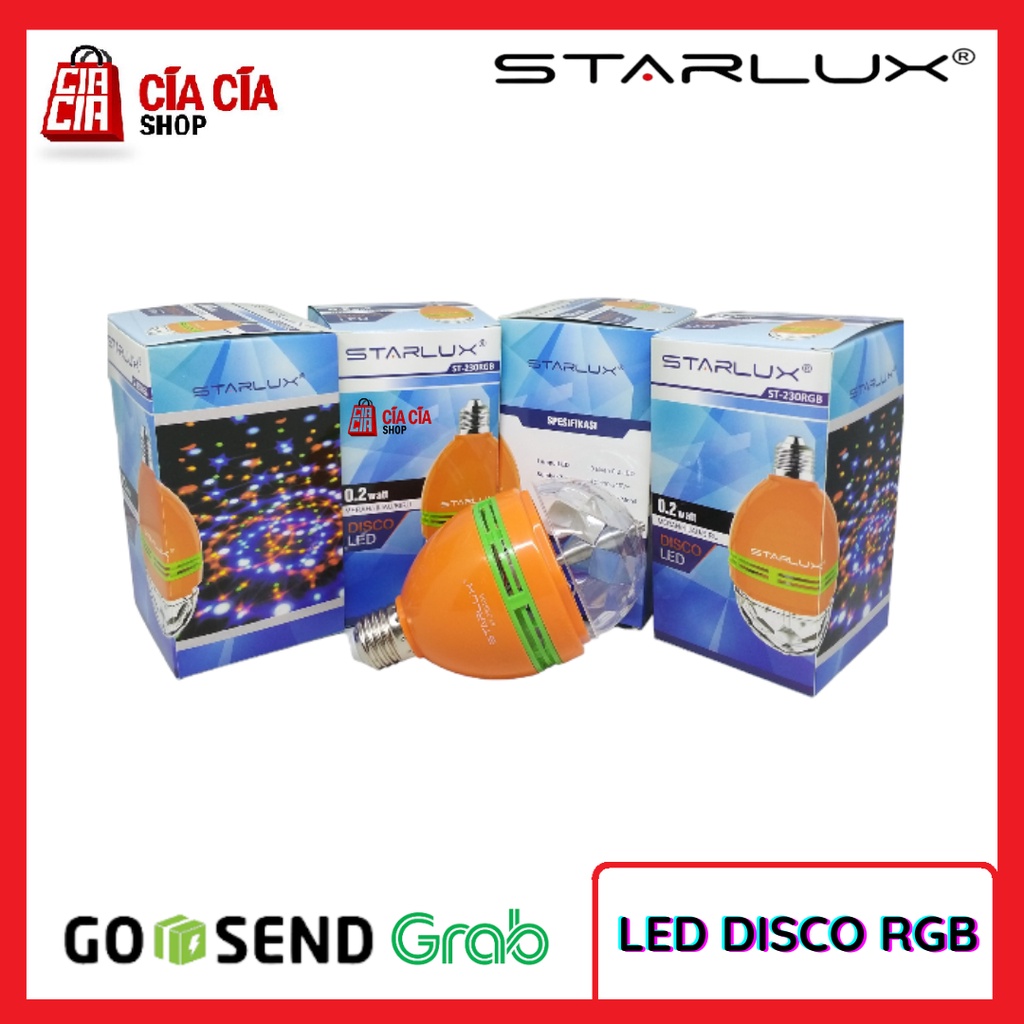 Lampu led disko starlux / led disco lamp / rotating lamp