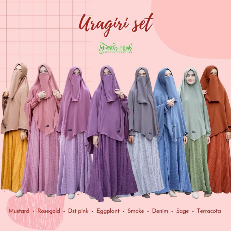 Ready  gamis set uragiri by mumtaz hijab | uragiri set | mumtaz hijab | crinkle emboss