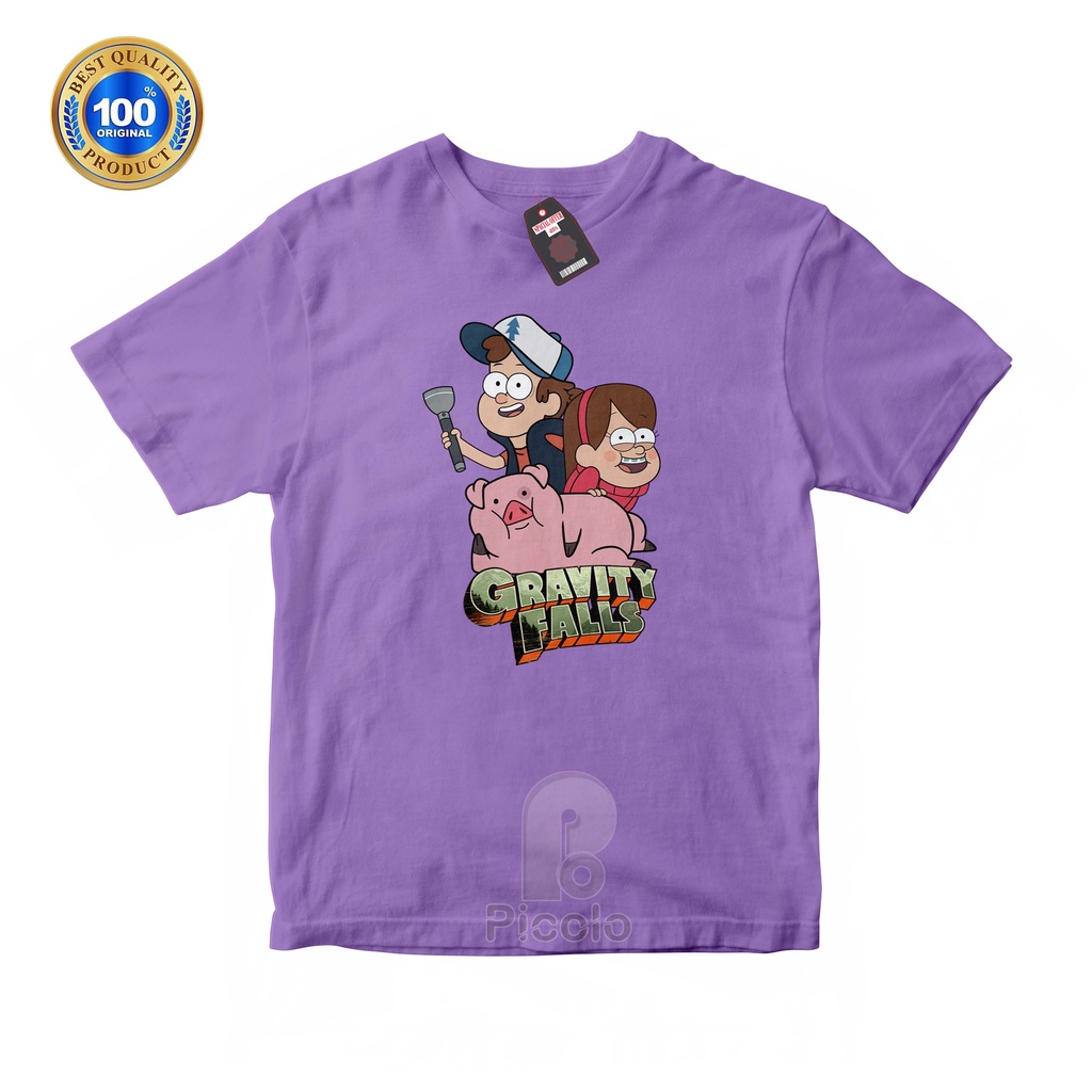 (FREE NAMA) BAJU KAOS ATASAN ANAK MOTIF KARTUN GRAVITY FALLS UNISEX Bahan COTTUN