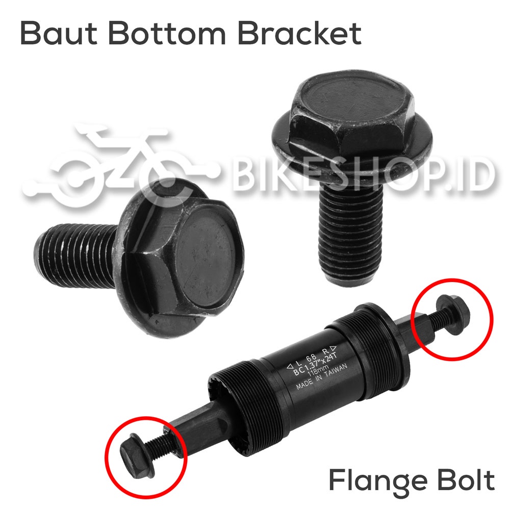 Baut Crank Gir Gear Tengah BB Bottom Bracket Sepeda 1 Pcs | High Quality