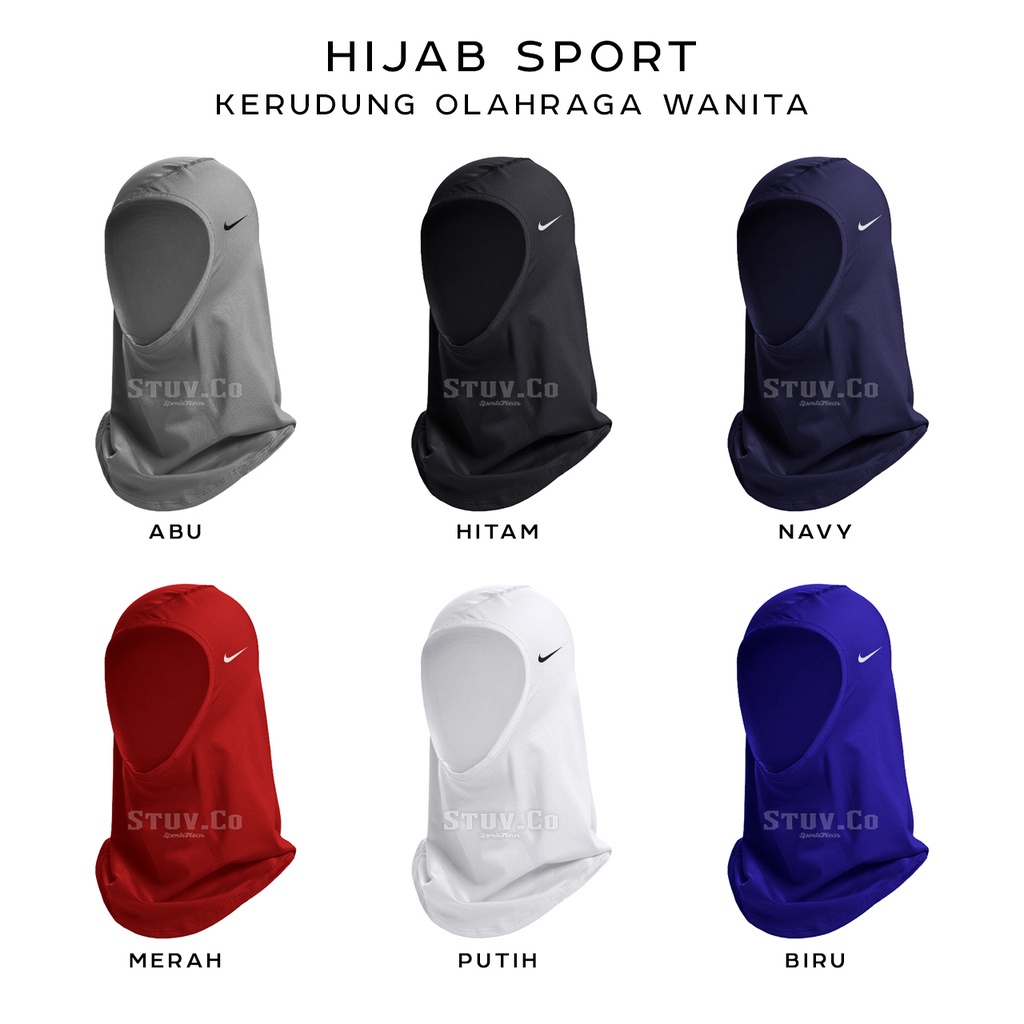 HIJAB SPORT JILBAB INSTAN KERUDUNG OLAHRAGA WANITA BAHAN SPANDEX ADEM DAN LEMBUT