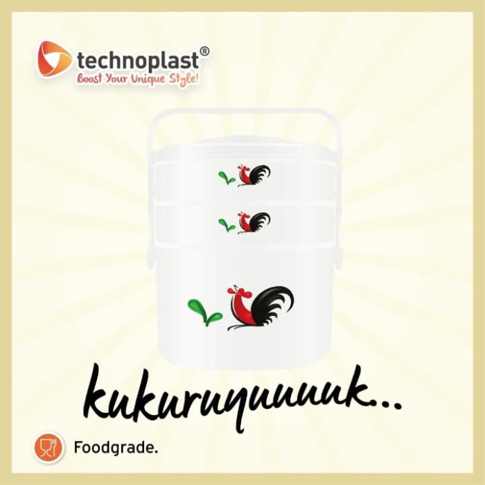 Rantang Technoplast Kukuruyuk Rantang Makan / Rantang Makan Susun