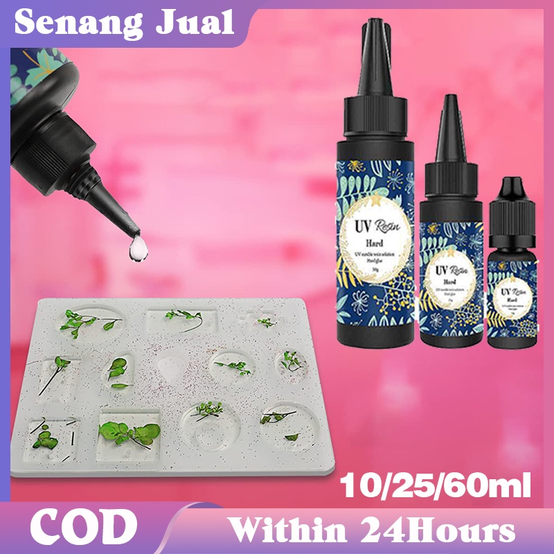 

10/25/60g Resin UV Hard Asisst Resin Clear Bening Resin Ultra Violet Untuk Craf