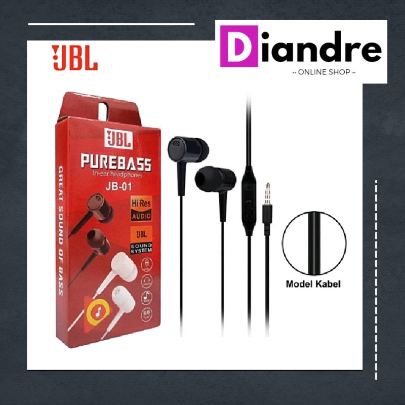 Headset Handsfree JBL JB 01 Pure Bass