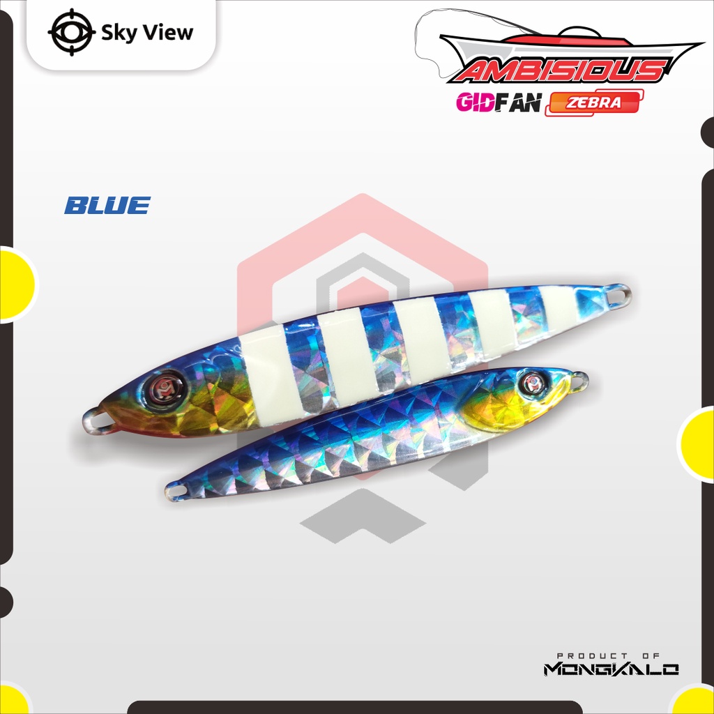 Mongkalo Ambisious Kipas GID-Zebra noMotif Candy 30 Biru