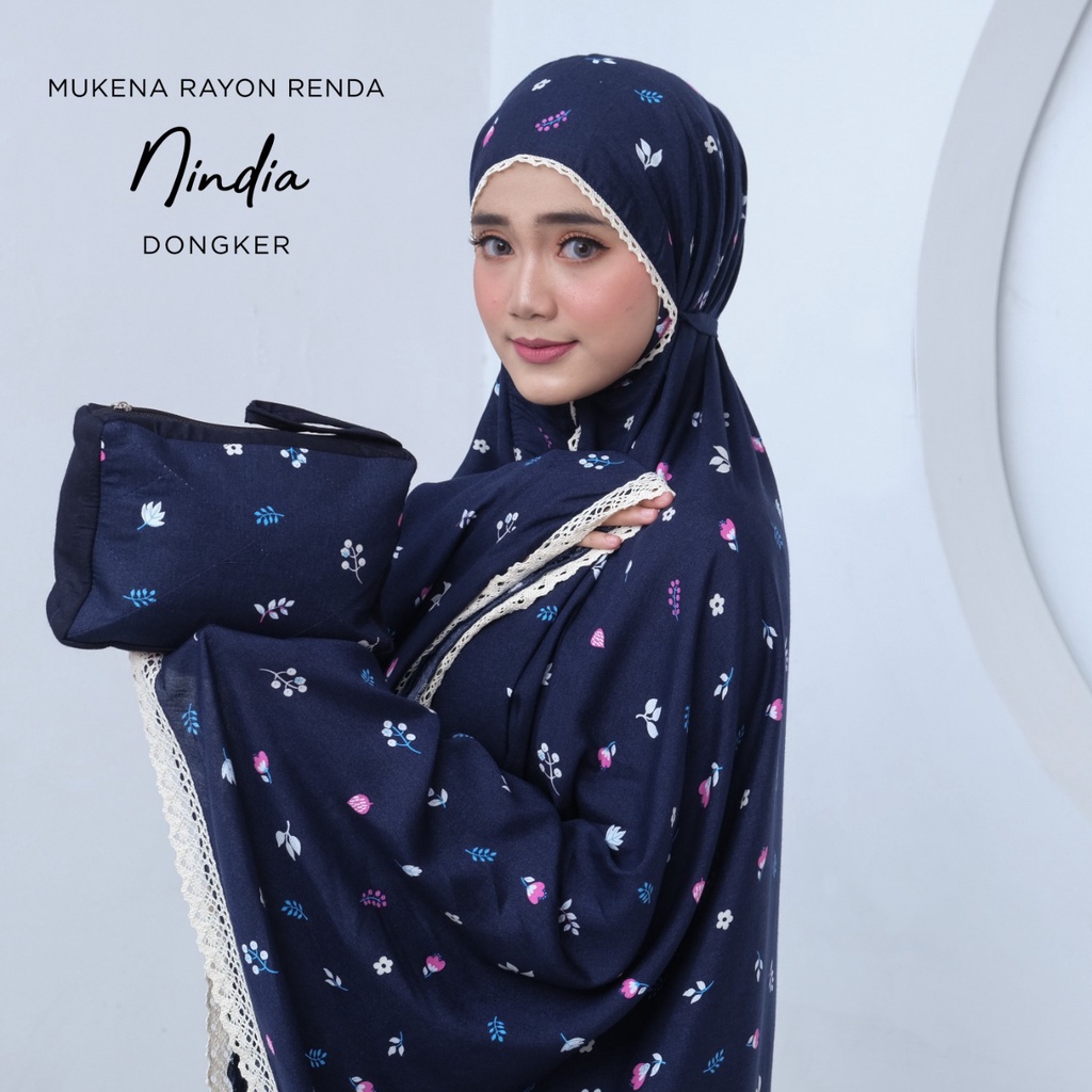 MUKENA BALI TASIK - MUKENA RENDA DEWASA MOTIF NINDIA