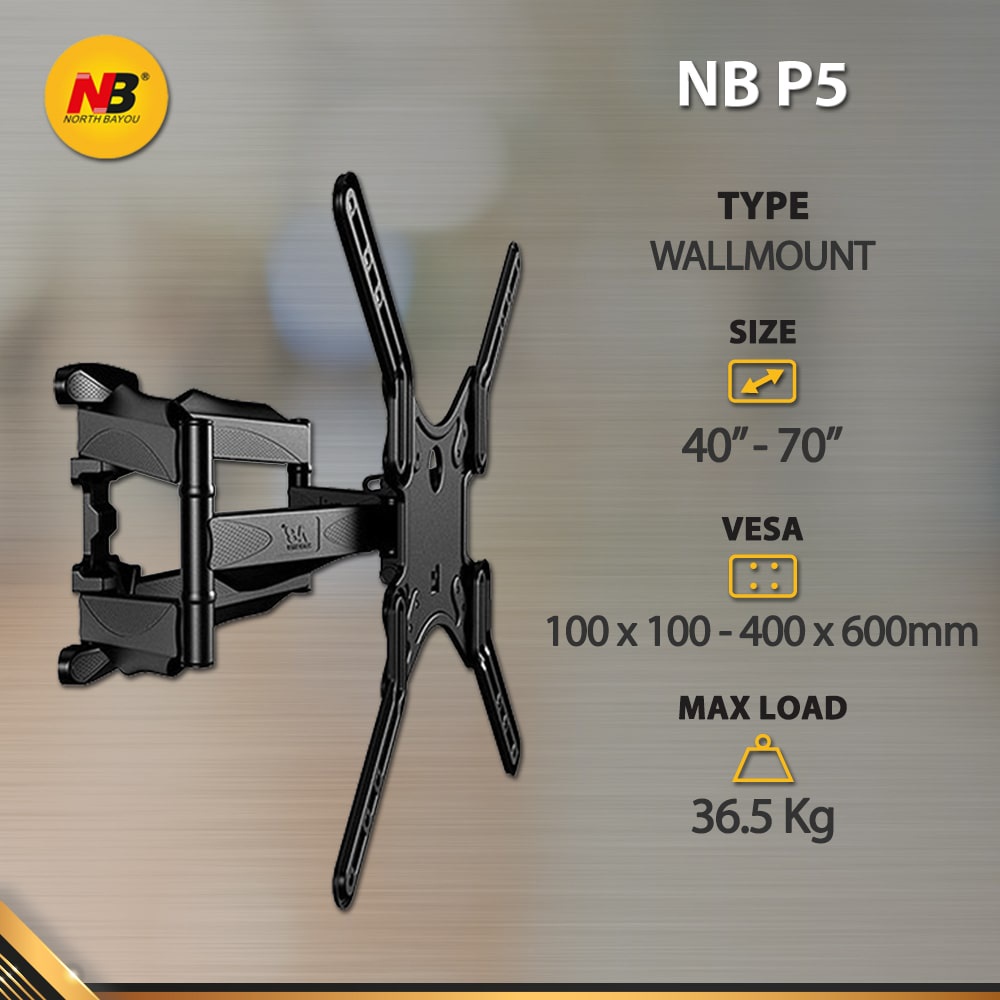 Bracket North Bayou P5 Ukuran 40"-70"