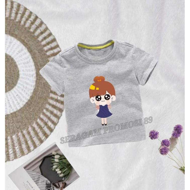 Atasan Kaos Anak-Anak Perempuan Motif Lucu / Kaos T-Shirt Anak perempuan Murah / Kaos Pendek anak-anak / Kaos Anak cewek 2-10tahun