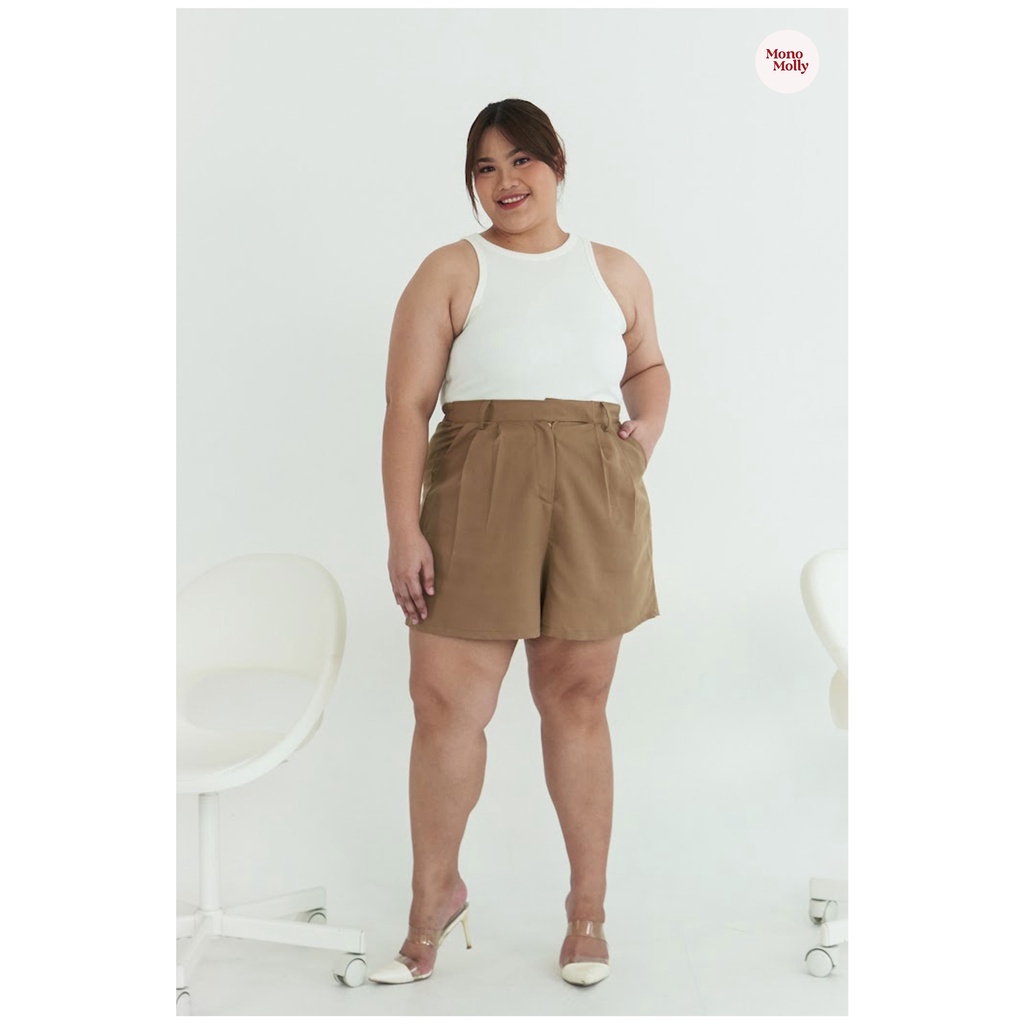 CELANA PENDEK LATTE WANITA JUMBO PREMIUM BIG SIZE HOTPANTS POLOS KOREA PANTS STYLE