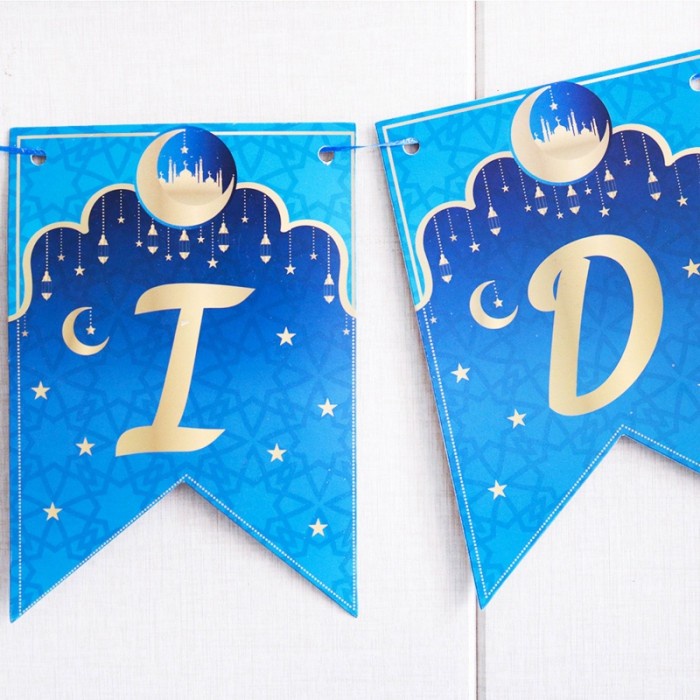 Colo Banner Gantung 2022 Bulan War Biru Untuk Dekorasi Ramadhan(S3E9) dekorasi bulan sabit hiasan ra