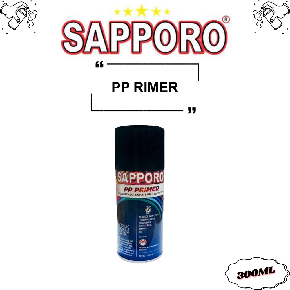 Sapporo Plastik Primer 300ML / PP Primer Cat Semprot Bodi