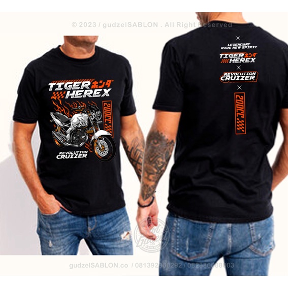 kaos motor TIGER herex 200cc kaos honda 4tak four stork kaos keren kaos murah kaos grosir