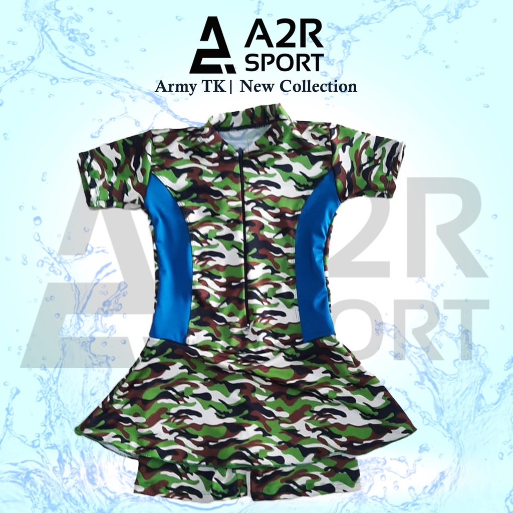 A2R Sport - Diving Rok Army TK Baju renang anak perempuan