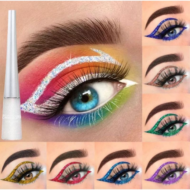 EYELINER GLITTER CMAADU TAHAN AIR WATERPROOF BERKILAU 16 WARNA KOSMETIK RIAS MATA