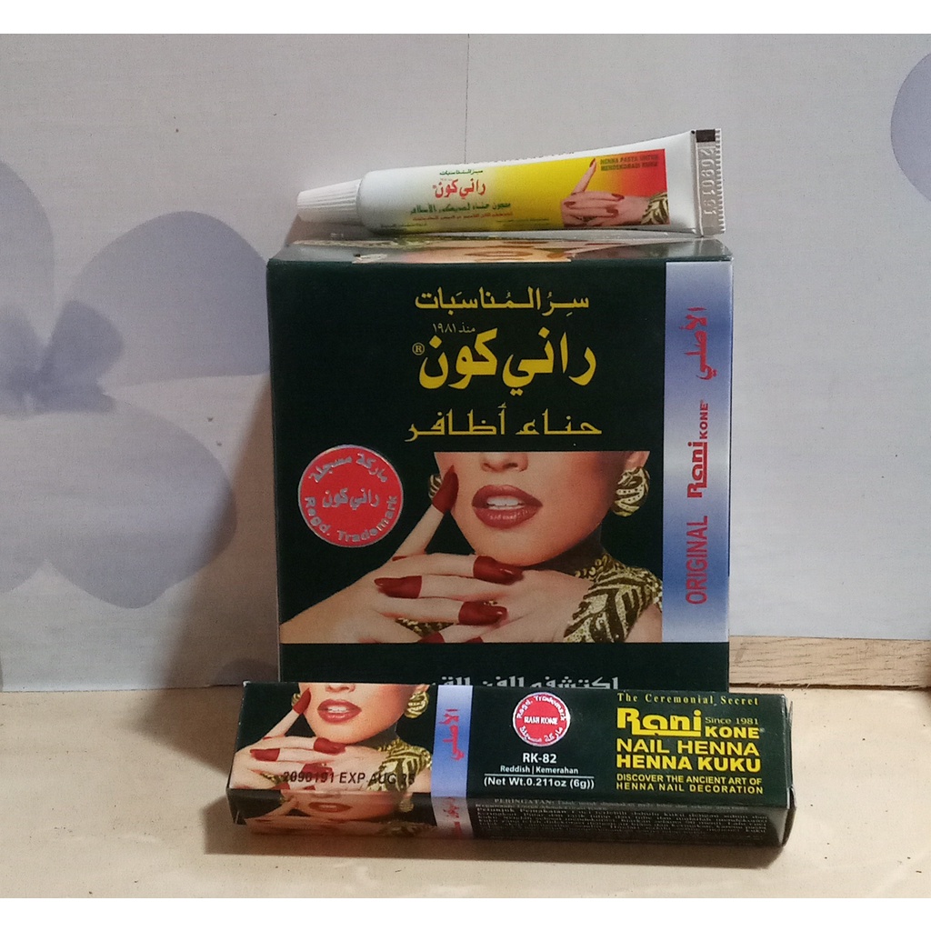 RANI KONE NAIL HENNA RK 82 KEMERAHAN ( KUTEK KUKU) HARGA SATUAN