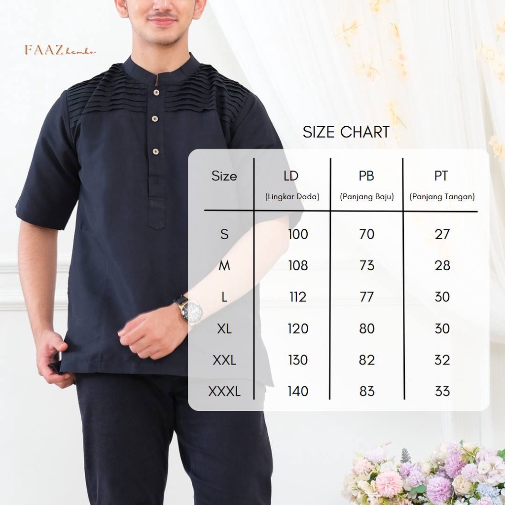 Faaz Kemko Dewasa - Kemeja Koko Dewasa Lengan Pendek Stylish by Riskirich