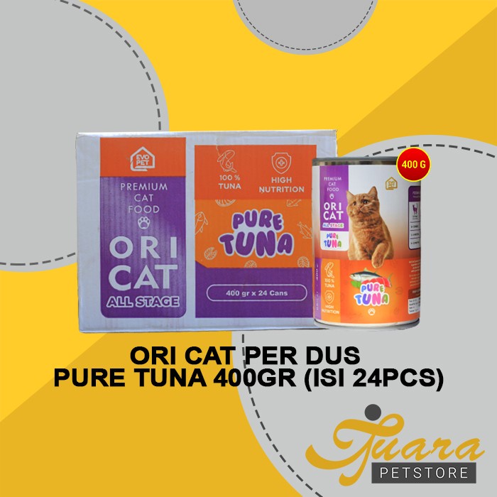 Makanan Kucing Basah Ori Cat Kaleng Wet Food Grosir Dus 24 PCS 400GR