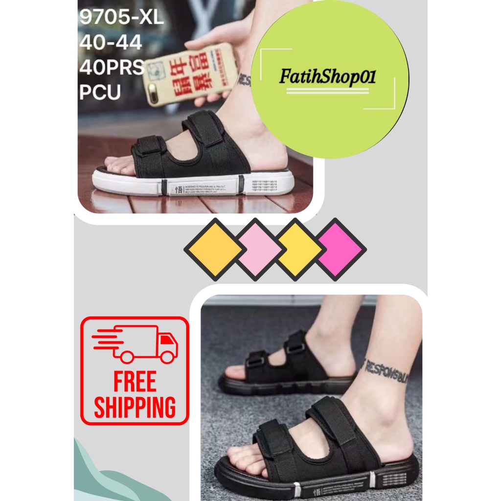 Sandal selop pria casual model trandy 9705-XL size 40-44 sandal santai import untuk pria murah