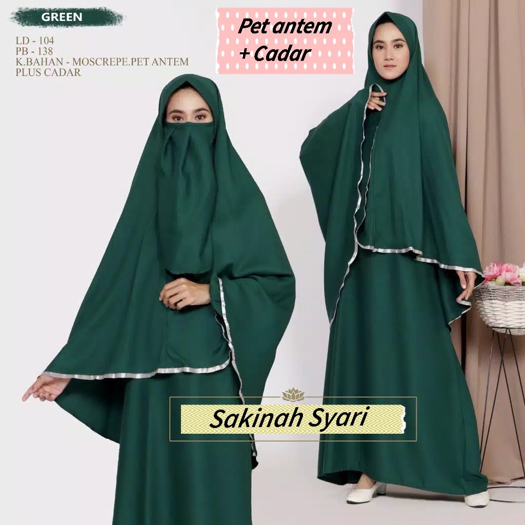 Sakinah- Bisa COD Dress Baju Gamis Syari Wanita Muslim Muslimah Busui Menyusui FREE HIJAB PLUS CADAR