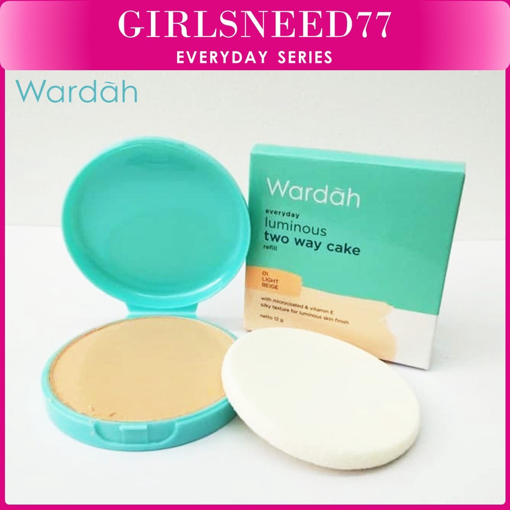 WARDAH Everyday Luminous Two Way Cake Refill - Bedak Padat - COD Girlsneed77