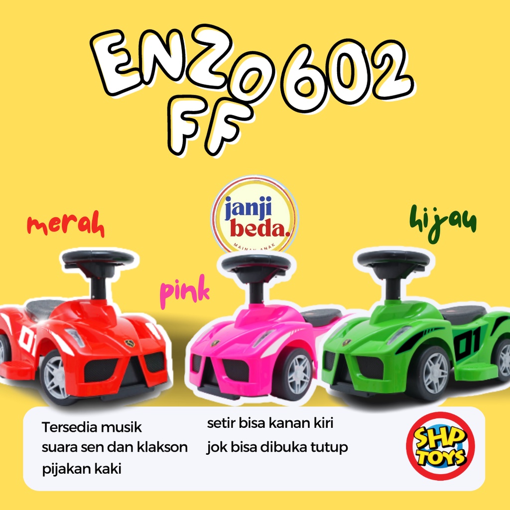 FF ENZO 602 SHP Toys formula one Mainan anak Dorong Mobil Mobilan Maenan Balap drift tunggang cod