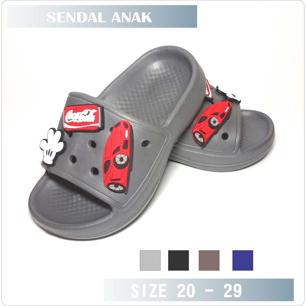 SENDAL SELOP ANAK BARU BERMOTIF / SENDAL ANAK LAKI LAKI TERBARU / SELOP ANAK UKURAN 20 - 30