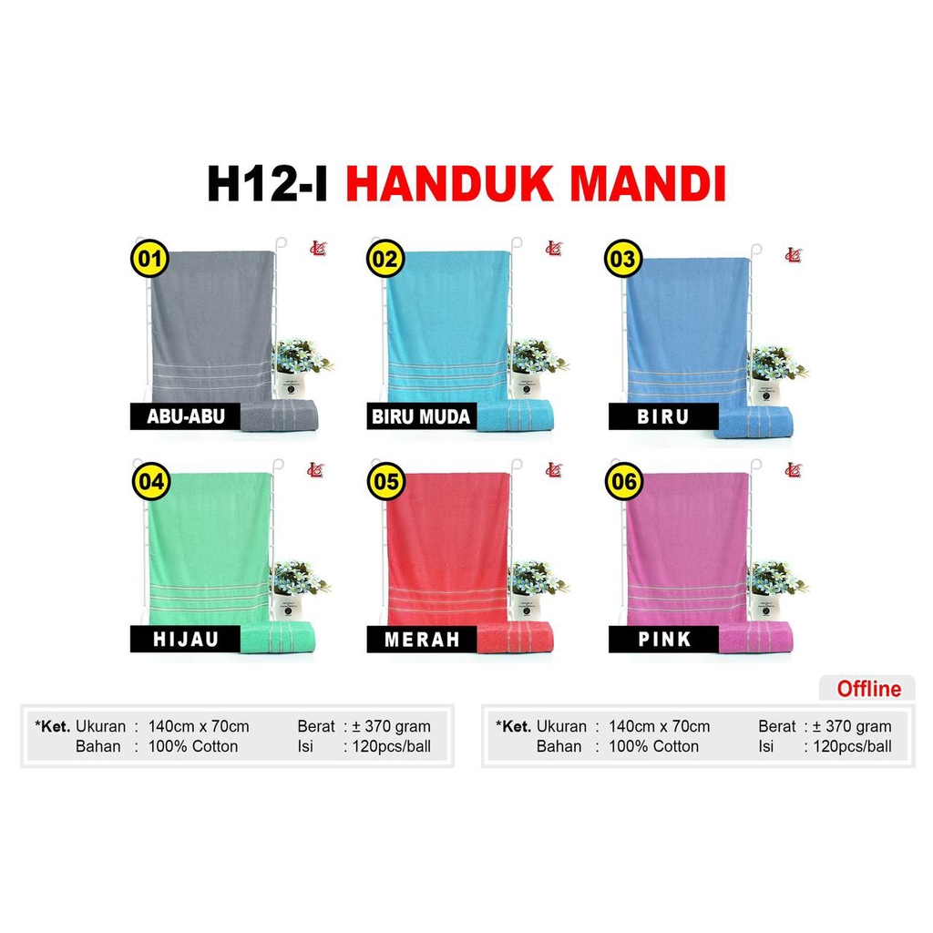 Handuk Mandi Dewasa Ukuran 70x140cm Jumbo Tebal /Handuk Mandi Premium Tebal - missbejogrosir