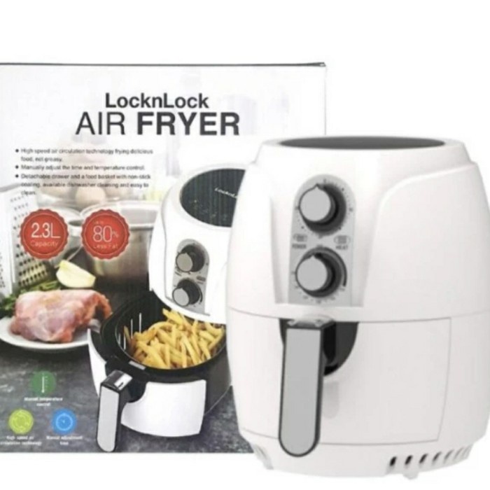 Terlaris Lock N Lock Air Fryer 2.3L Ejf126Wht