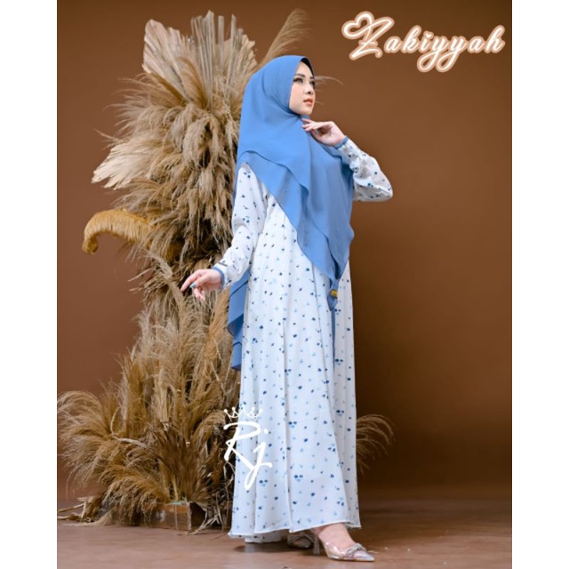 ANISAH SHEEZA ZAKIYYAH ORI NAZKYA GAMIS SET KHIMAR MANGO CRINGKEL PREMIUM MOTIF SALUR BUNGA EXLUSIVE STYLE MASA KINI