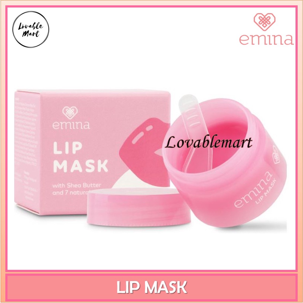 EMINA Lip Mask 9gr / emina lip sleeping mask shea butter LOVABLEMART