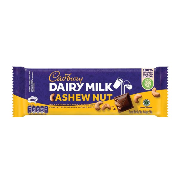 Promo Harga Cadbury Dairy Milk Cashew Nut 90 gr - Shopee
